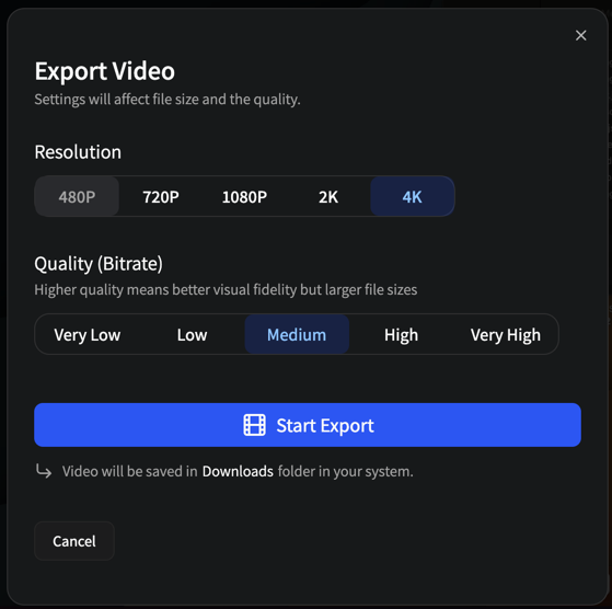 Export Presets