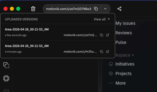 Shareable link feature